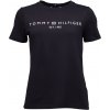 Dámske tričko Tommy Hilfiger, LOGO CREW NECK tmavo modrá,biela XS