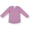 Little Flock of Horrors Detské merino tričko s dlhým rukávom zo 100% merino vlny Mauve LFOH Veľkosť: 122/134