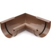 Covernit Plastový roh PVC žľabu 125 mm hnedá vnútorný