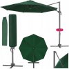 tectake 403134 slnečník s bočnou nohou 300 cm zelená