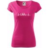 Mýval EKG - Dámske tričko Pure - S ( Purpurová )