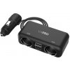 Rozdvojka do zásuvky zapaľovača s 2X USB