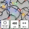 LED reťaz EMOS LED vianočné cherry reťaz guličky 48 m vonkajšie aj vnútorné multicolor časovač