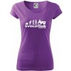 Evolúcia traktor - Dámske tričko Pure - M ( Fialová )
