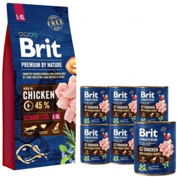 Brit Premium Dog by Nature Senior L+XL 15 kg