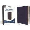 Nvi, Santa Biblia, Texto Revisado 2022, Edición Para Notas, Leathersoft, Azul Marino, Palabras de Jesús En Rojo