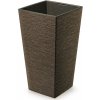 PROSPERPLAST Kvetináč FURU SQUARE ECO WOOD 30cm kávový
