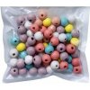 Farebné korálky 10mm pastelové - VÝHODNÉ BALENIE 70KS