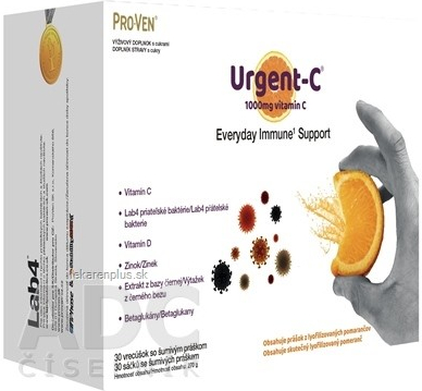 Pro-Ven Urgent-C Everyday Immune Support vrecúška so šumivým práškom 30 ks