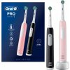 ORAL-B PRO 1 ELEKTRICKÁ ZUBNÁ KEFKA 2 KUSY ČIERNA/RUŽOVÁ