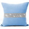 Mondo Italia Obliečka na vankúš Glamour so zirkónmi blankytne modrá Blankytna modrá 50x50 cm