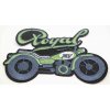 Nažehľovacia záplata - motorka Royal - zelená - rozmer 10 cm x 7 cm