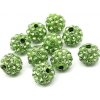 Shamballa korálka - 8 mm - zelená - 1 ks