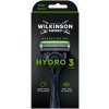 Wilkinson Hydro 3 Black Edition holiaci strojček + 1 náhradná hlavica