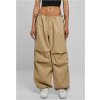 Urban Classics Women's cotton parachute trousers wetsand krémová