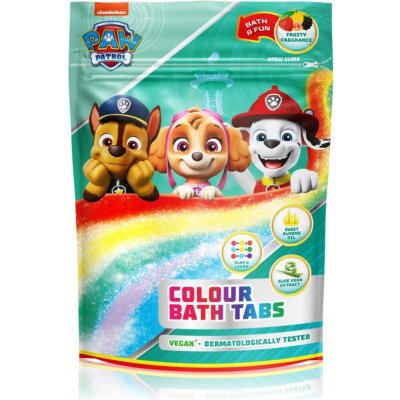 Nickelodeon Paw Patrol Colour Bath Tabs prípravok do kúpeľa pre deti 9x16 g
