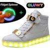 Blikajúce Tenisky LED - Gluwy bielozlaté
