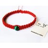 Červený shamballa náramok pre znamenie Býk (Shamballa náramok s malachitom)