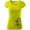 Bicykel na výšku - Dámske tričko Pure - S ( Limetková )