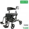 Rehafund Rf-625/s chodítko hliníkové 4-kolesové pre seniorov BOGOTA PREMIUM sivé