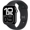 Apple Watch Series 10 GPS 42mm Jet Black Aluminium / Black Sport Band - M/L