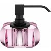 Dávkovač mydla Kristall s pumpičkou čierny matný ružový