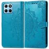Peňaženkové kožené puzdro Mandala Flower na Honor X8 5G/X6 - Modrá