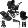 BUGABOO SET Kočík 4v1 Fox 5 Graphite/Midnight black-Midnight black+Turtle Air by Nuna+príslušenstvo