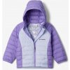 Dievčenská bunda Columbia Powder Lite II Hooded Jacket - snowdrift/paisley purple