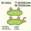 BRZDOVÉ PLATNIČKY VESRAH VD-250JL Yamaha Suzuki Cag