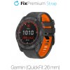 FixPremium - Dvojfarebný Silikónový Remienok pre Garmin (QuickFit 26mm), sivý
