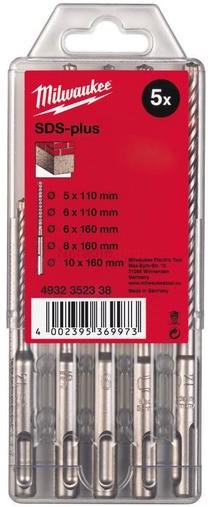 Milwaukee 4932352338 Sada vrtákov do betónu SDS-Plus M2, 4ks