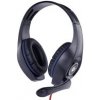 GEMBIRD sluchátka s mikrofonem GHS-05-B, gaming, černo-modrá, 1x 4-pólový 3,5mm jack