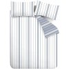 Biele/modré obliečky na dvojlôžko 200x200 cm Harbour Stripe – Catherine Lansfield