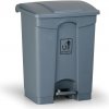 Nášľapný viacúčelový kôš na odpadky 68 l, 480 x 330 x 560 mm, sivá
