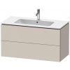 Duravit L-Cube skrinka 102x48.1x55 cm závesná kúpeľňová skrinka pod umývadlo sivá LC624209191
