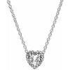 Pandora Strieborný náhrdelník s trblietavým srdiečkom Timeless 398425C01-45