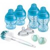 Tommee Tippee sada dojčenských fľaštičiek C2N anti colic s kefou blue