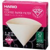 Hario V60 Nebielené V60-01 40 ks