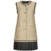 Karl Lagerfeld Boucle Sleeveless Dress béžová