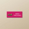 Nažehľovacie menovky na oblečenie (Kopírovat) - 1ks, Obdĺžnik 4,4 × 1,7 cm, Safari auto, Rúžová