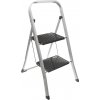 HOMESTYLING Schůdky ocelové 2 nášlapy stříbrná / černá KO-C80001230
