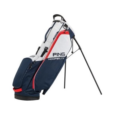 Golfový bag na nosenie Ping Hoofer Lite Bag na nosenie (Stand bag) Navy/Biela/Červená