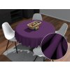 Biante Dekoračný okrúhly obrus Rongo RG-064 Tmavo fialový Ø 110 cm