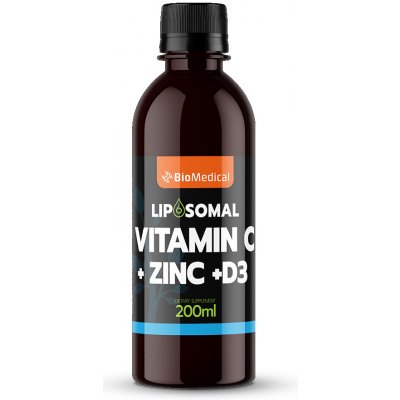 BioMedical Liposomal Vitamin C + Zinc + D3 Lipozomálny vitamín C Zinok D3  200 ml od 16,7 € - Heureka.sk