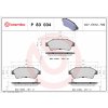 BREMBO Sada brzdových platničiek kotúčovej brzdy P83034