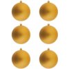 DECOLED Plastová guľa, 10 cm, zlatá, 6x matná