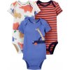 CARTER'S Body krátky rukáv Brownblue chlapec LBB 3ks 24m/ veľ. 92