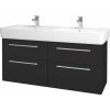 Dreja Umývadlová skrinka Q MAX SZZ4 120 - N03 Graphite / Úchytka T02 / N03 Graphite