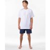 GINA Pánske krátke pyžamo z bavlny | 79194P - biela modrastá, XL